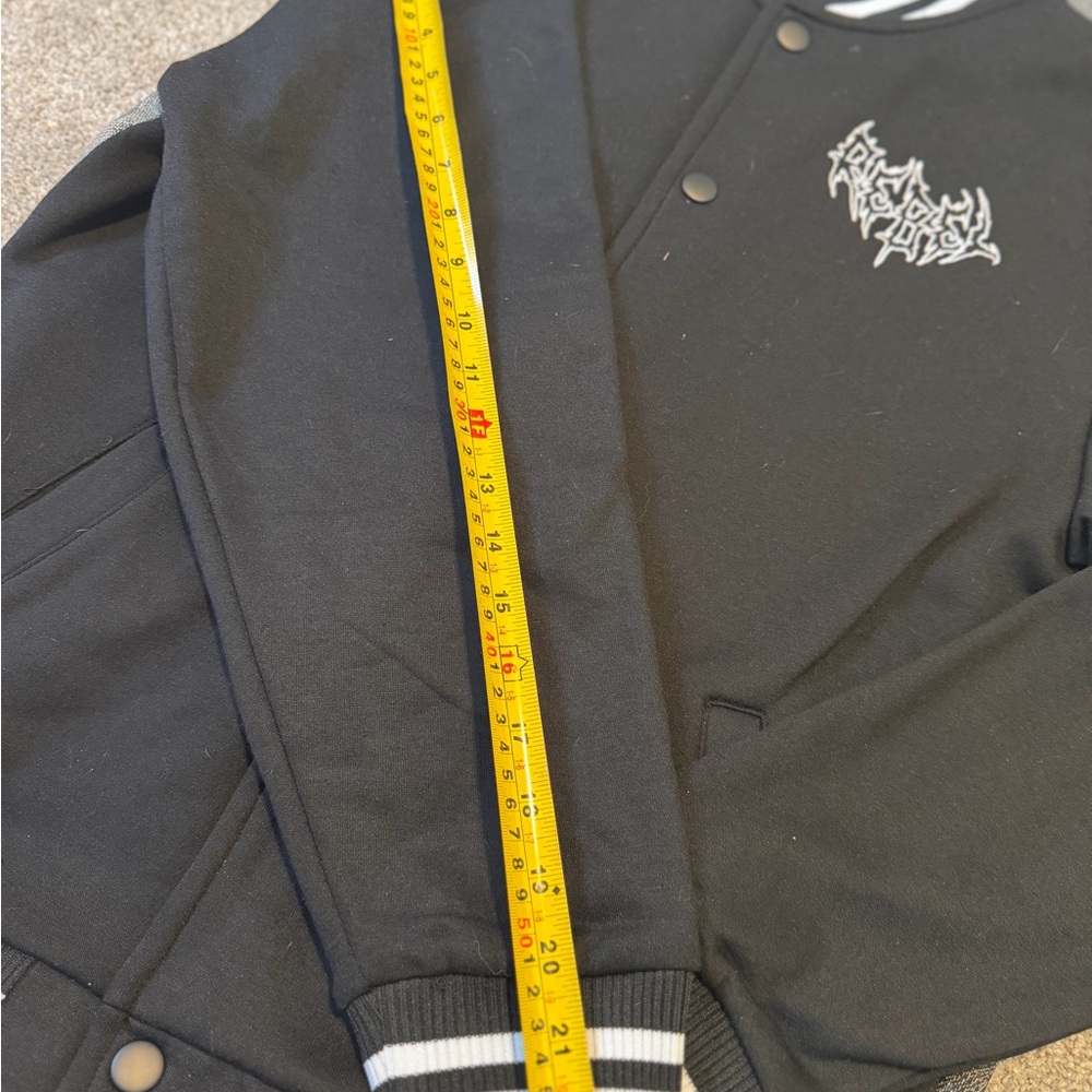 Rebel Minds Skeleton Napoleon Varsity Jacket | Gothic Streetwear Bomber Size M - Picture 5 of 8